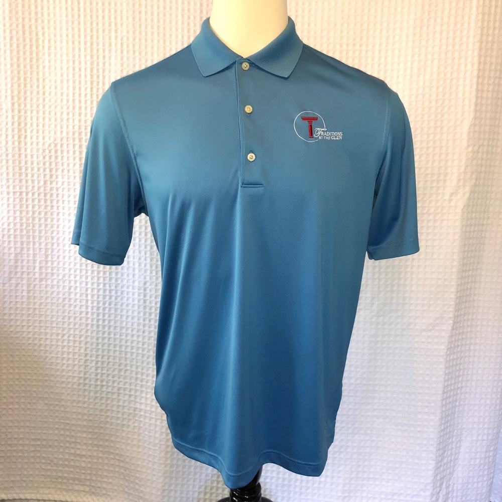 Greg Norman ML75 Blue Soft Polo Medium